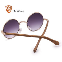 Carica l&#39;immagine nel visualizzatore di Gallery, HU WOOD Trendy Steampunk Sunglasses Men Women Retro Sun Glasses Round Natural Wood Frame Log Eyewear UV400 Daily Fishing GR8024