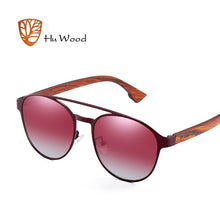 Load image into Gallery viewer, HU Wood Polarized Sunglasses wooden Spring Hinge Stainless Steel Frame woman sun glasses for men Lens UV400 protection GR8041