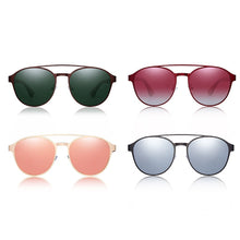 Load image into Gallery viewer, HU Wood Polarized Sunglasses wooden Spring Hinge Stainless Steel Frame woman sun glasses for men Lens UV400 protection GR8041