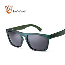 Load image into Gallery viewer, HU madera bambú Natural gafas de sol para hombres cebra gafas de sol de madera gafas de sol polarizadas rectángulo lentes conducción UV400 GR8002
