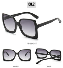 Load image into Gallery viewer, Fashion Oversized Women Sunglasses Brand Designer Plastic Female Big Frame Gradient Sun Glasses UV400 gafas de sol mujer