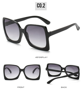 Fashion Oversized Women Sunglasses Brand Designer Plastic Female Big Frame Gradient Sun Glasses UV400 gafas de sol mujer