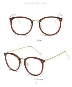 Women Metal Legs Computer Glasses Frame Brand Anti Blue Light Round Eyewear Blocking Glasses Fashion Optical Spectacle Eyeglass
