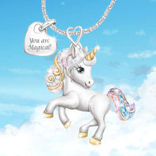 Load image into Gallery viewer, Cute Rainbow Unicorn Necklace Fashion Cartoon Animal Necklaces for Kids Children Heart Statement Jewelry Gifts 2020 New