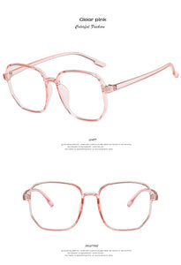2022 Trends Anti Blue Light Oversized Glasses Computer Women Blue Blocking Gaming  Men Transparen Eyeglasses Spectacles Frame
