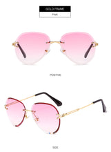 Load image into Gallery viewer, New Fashion Rimless Sunglasses Luxury Brand Design Women Metal Sun glasses Lady UV400 Shades Eyewear Oculos de sol