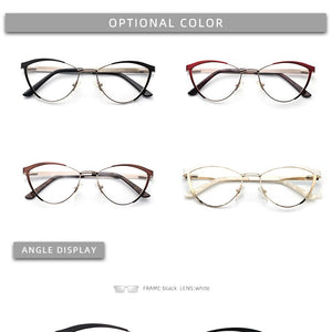 Decorative Eyeglasses Frame For Women Fake Glasses Women Retro Fashion Cat Eye Optical Prescription Glasses For Myopia