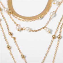 Load image into Gallery viewer, Bohemian Multi Layer Imitation Pearl Tassel Choker Necklace Collar Statement Pendant Necklace for Women Jewelry