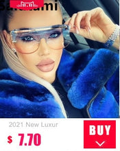 Load image into Gallery viewer, Rimless Alloy Small Square Sunglasses For Women Vintage Ins Hot Gradient Clear Sun Glasses Female Uv400 Shades Hip Hop Eyewear