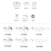 Load image into Gallery viewer, Vintage Women Eyeglasses Retro Optical Cat Eye Glasses Frame Brand Design Plain Eye Glasses Oculos De Grau Femininos