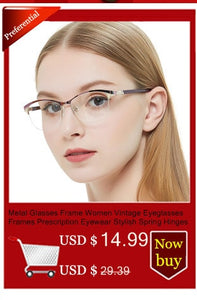 OCCI CHIAR Cat Eye Blue Light Glasses Frame Women Computer Glasses Decorative Myopia Prescription Eyeglasses Frames Fake Eyewear