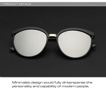 Load image into Gallery viewer, Black Cat Eye Sunglasses Women Luxury Eyewear Black Retro Female Sunglass Mirror Round Cateye Glasses For Woman