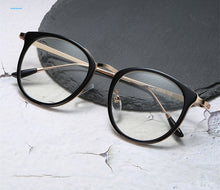 Load image into Gallery viewer, Transparent Cat Eye Glasses Frames Women Men Vintage Clear Optical Round Eyeglasses Metal Myopia Frame