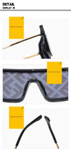 Load image into Gallery viewer, 2022 Oversized Square FF Sunglasses Women's Men Luxury Brand Fashion Flat Top One Piece Sun Glasses Men Gafas Shade Mirror UV400