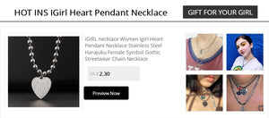 necklace she devil Women Igirl Heart Pendant Necklace Stainless Steel Harajuku Female Gothic Streetwear Chain Necklace