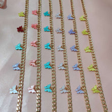 Load image into Gallery viewer, Punk Gold  Silver Color Chain 5 Butterfly Pendant Necklace for Women Wedding Party Statement 2020 Cute Choker Necklaces Jewelry