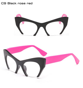 Retro Women Half Frame Cat Eye Glasses Frames Fashion Optical Frame