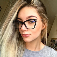 Carica l&#39;immagine nel visualizzatore di Gallery, Square Women reading Glasses Frame Crystal Multi-section Brand Design Optical Computer oculos Glasses gafas de lectura mujer