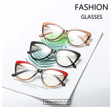 Load image into Gallery viewer, TR90 Comfortable Cat Eye Eyeglasses Frame Women  Vintage Spring Hinge Optical Frame