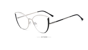 Clear Cat Eye Glasses Frame Women's Glasses Fake Prescription Round Glasses Female Myopia Eye Glasses For Beauty For PC
