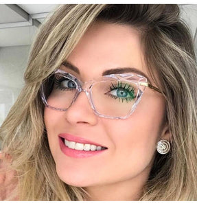 Women Cat Eye Anti Blue Light Glasses  Trending Cateye Black Frame Blue Light Blocking Computer Female Eyeglasses