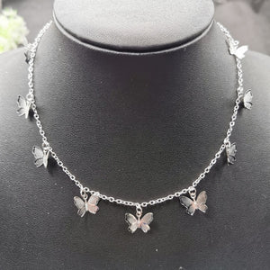 Cute Small Animal Butterfly Chain Necklace For Women Gold Silver Color Clavicle Chain 2020 Fashion Female Choker Jewelry