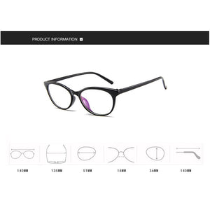 Women Cat Eye Spectacle Eyeglasses Frame Men Clear Lens Optical Plain Glasse Frame Computer Glasses Myopic Glasses Unisex