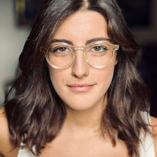 Load image into Gallery viewer, Anti Blue Light Round Men Glasses Frame Women Retro Metal Rice Nail Leopard Optics Spectacles Frames Prescription Eyeglasses