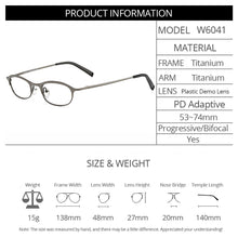 Load image into Gallery viewer, Gmei Optical Ultralight Pure Titanium Men Glasses Frame Classic Brand Designer Female Optics Eyewear Spectacles Frames W6041