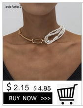 Carica l&#39;immagine nel visualizzatore di Gallery, Punk Multi Layered Pearl Choker Necklace Collar Statement Virgin Mary Coin Crystal Pendant Necklace Women Jewelry