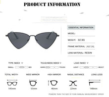 Load image into Gallery viewer, Small Triangle Cat Eye Sunglasses Women Vintage  Sun Glasses Female Ladies Cateyes Sunglass 2022 Retro Glasses