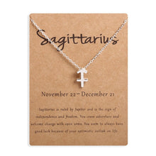 Carica l&#39;immagine nel visualizzatore di Gallery, Men Women 12 Horoscope Zodiac Sign Gold Pendant Necklace Aries Leo 12 Constellations Jewelry Kids Christmas Gifts 19NOV91
