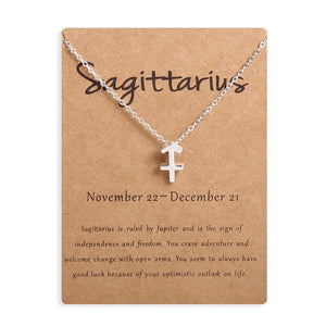 Men Women 12 Horoscope Zodiac Sign Gold Pendant Necklace Aries Leo 12 Constellations Jewelry Kids Christmas Gifts 19NOV91