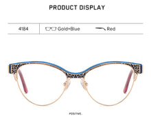 Load image into Gallery viewer, Luxury Retro Cat Eye Optical Glasses Frame Women Carved Design Acetate Myopia Eyeglasses Frame Ladies Prescription Spectacles