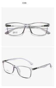 Transparent Jelly Color Square Computer Glasses Frame Ultralight TR90 Clear Mirror Literary Prescription Eyeglasses Women Men