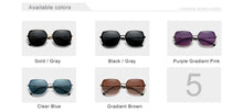 Load image into Gallery viewer, Women's Sunglasses Polarized Gradient Lens Luxury Ladies Butterfly Design Stainless Steel Sun glasses Accessories