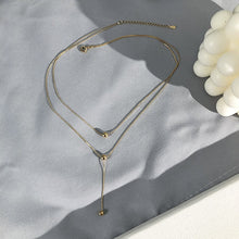 Load image into Gallery viewer, Fashion Beaded Pearl Necklace Women Cute Gold silver color Double Layer Chain Pendant Choker Korean Jewelry 2020 wholesale