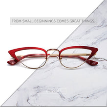 Load image into Gallery viewer, Small Cat Eye Prescription Glasses For Women Round Reading Eyeglasses With Frame Fashion Myopia Female Eyewear NEW Fake glasses