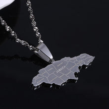 Carica l&#39;immagine nel visualizzatore di Gallery, Stainless Steel Gold Color Jamaica Pendant Necklaces Fashion Jamaican Flag Charm Jewelry