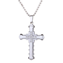 Load image into Gallery viewer, New Fashion Arrow Necklace for Men Black Metal Punk POP Cross Pendant Necklace Trendy Simple Chain Jewelry Gift collar hombre