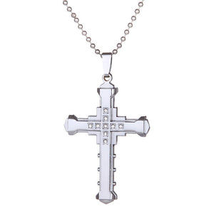 New Fashion Arrow Necklace for Men Black Metal Punk POP Cross Pendant Necklace Trendy Simple Chain Jewelry Gift collar hombre