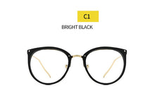 Load image into Gallery viewer, Transparent Eyeglasses Frames Women Retro Cat Eye Glasses Myopia Frame Vintage Fake Eyeglass Metal Optical Spectacles