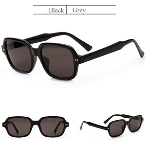 Fashion Unisex Square Sunglasses Men Women Fashion Small Frame Yellow Sunglasses Female Retro Rivet Glasses UV400