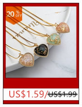 Carica l&#39;immagine nel visualizzatore di Gallery, Simple Stars Moon Necklaces Fashion Europen Alloy Oil Drop Women Long Heart Round Golden Pendant Necklace Jewelry For Girls