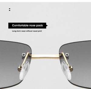 Rimless Sunglasses Women Small Frame Square Sun Glasses Women Luxury Brand Designer Sunglasses for Women Gafas De Sol