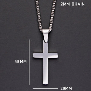 2020 Fashion New Classic Cross Men Necklace  Stainless Steel Chain Pendant Necklace For Men Jewelry Gift