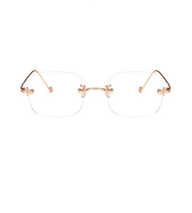 2022 Women Glasses Frame Luxury Eyeglasses Frame Women Anti Blue Light Eyewear Optics Brand Women Frameless Spectacle