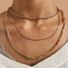 Load image into Gallery viewer, Fashion Star Lock Pendant Necklace for Women Vintage Thick Chunky Chain Choker Multilayer Coin Necklaces Jewelry Gifts