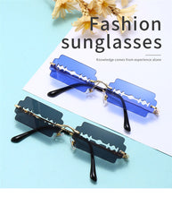Load image into Gallery viewer, New Frameless Personality Hollow Blade Woman Sunglasses Retro Unique Hollow Funny Sunglasses Party Catwalk Men Sun Glasses