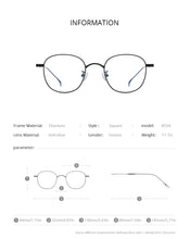 Load image into Gallery viewer, Anti Blue Light Blocking Glasses Women  Vintage Round Antiblue UV Rays Computer Gaming Titanium Eyeglasses Men
